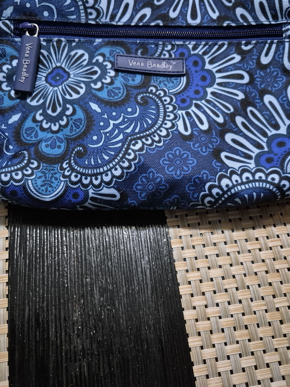 Vera Bradley Navy & Teal Paisley Crossbody Pouch